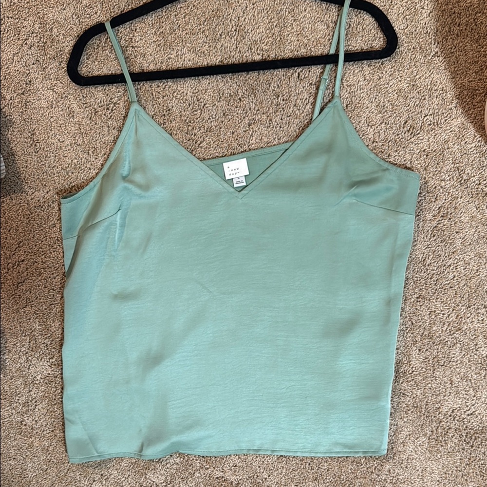 Mint Green Satin Cami Top